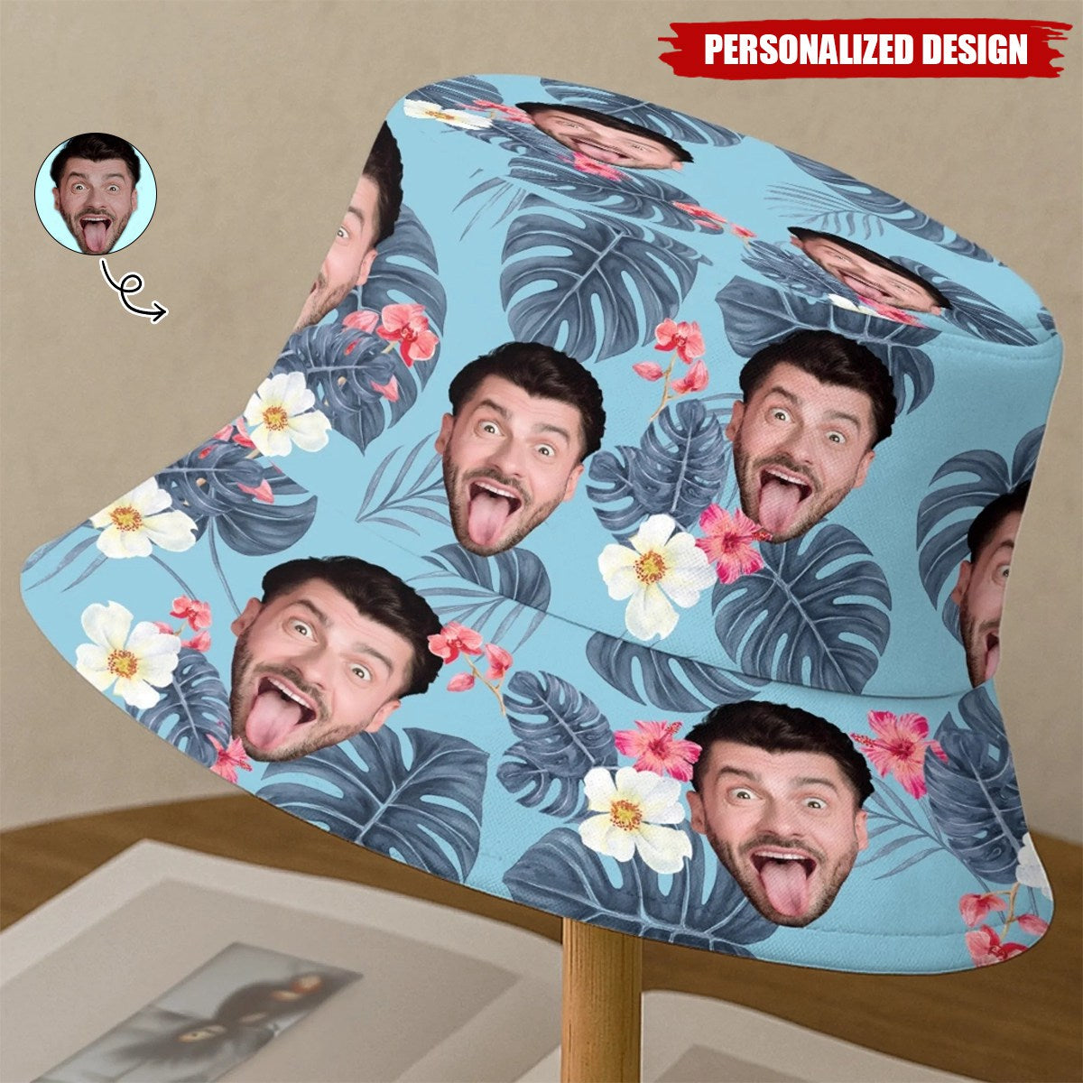 Custom Photo Vacation Mode, Activated-Personalized Bucket Hat-Gift For Family Members
