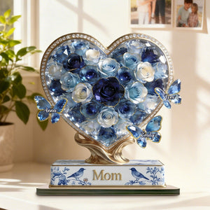 Toile De Jouy Wood Plaque - Personalized Gifts For Mothers