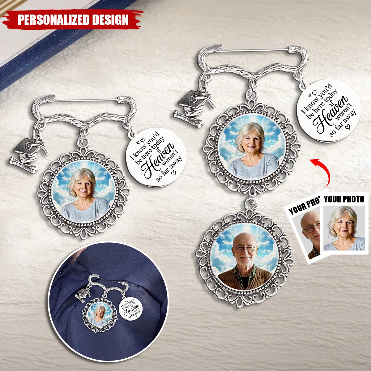 Still With Us, Always-Personalized Graduation Tassel Pin-Gift For Family Members