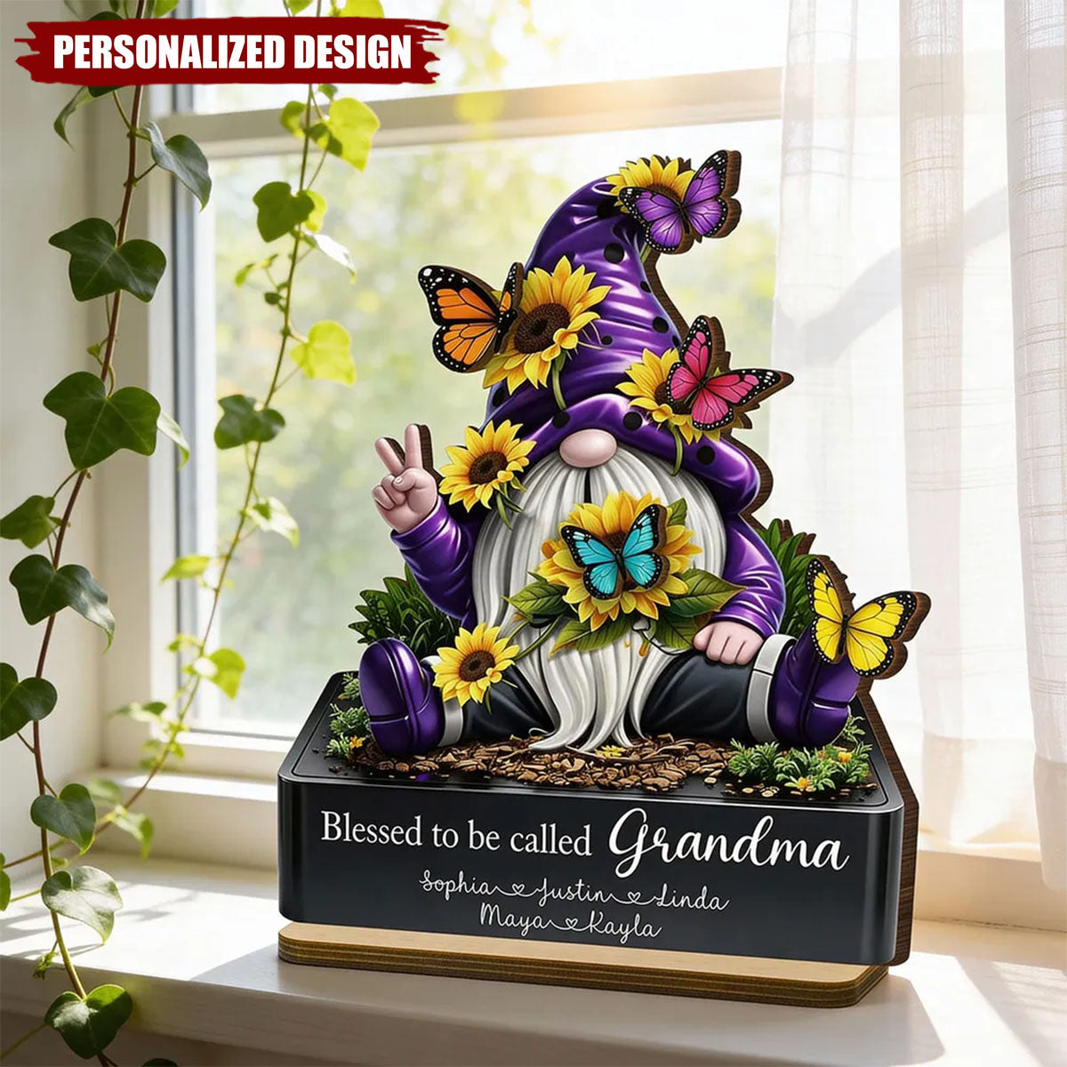 Blessed to Be Called Grandma-Personalized Wooden Plaque-Heartfelt Gift for Grandma