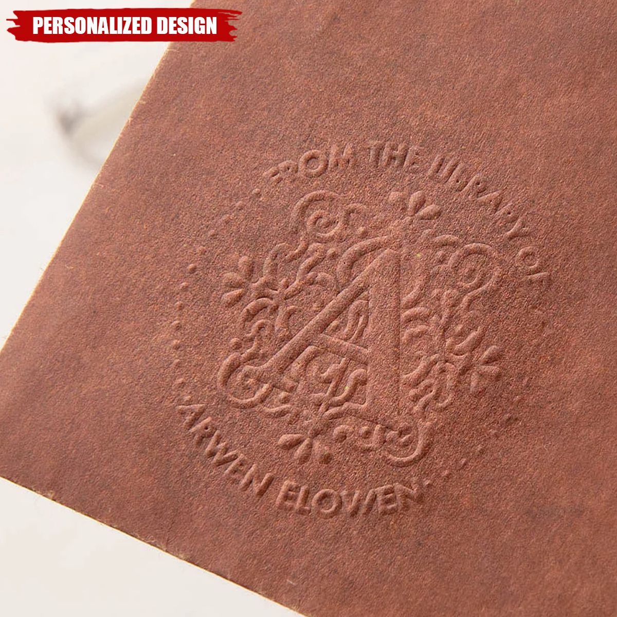 Personalized Gothic Monogram Hand Held Embosser Envelope Stamp