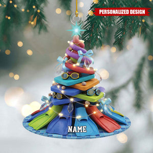 Personalized Swimming Christmas Tree Gift for Swimmers