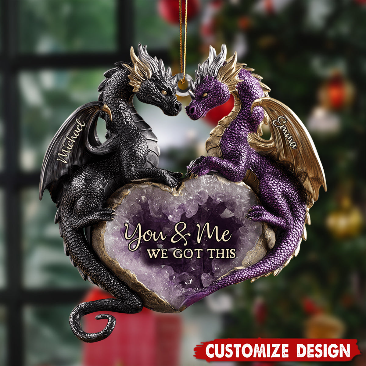You & Me We Got This - Personalized Dragon Ornament