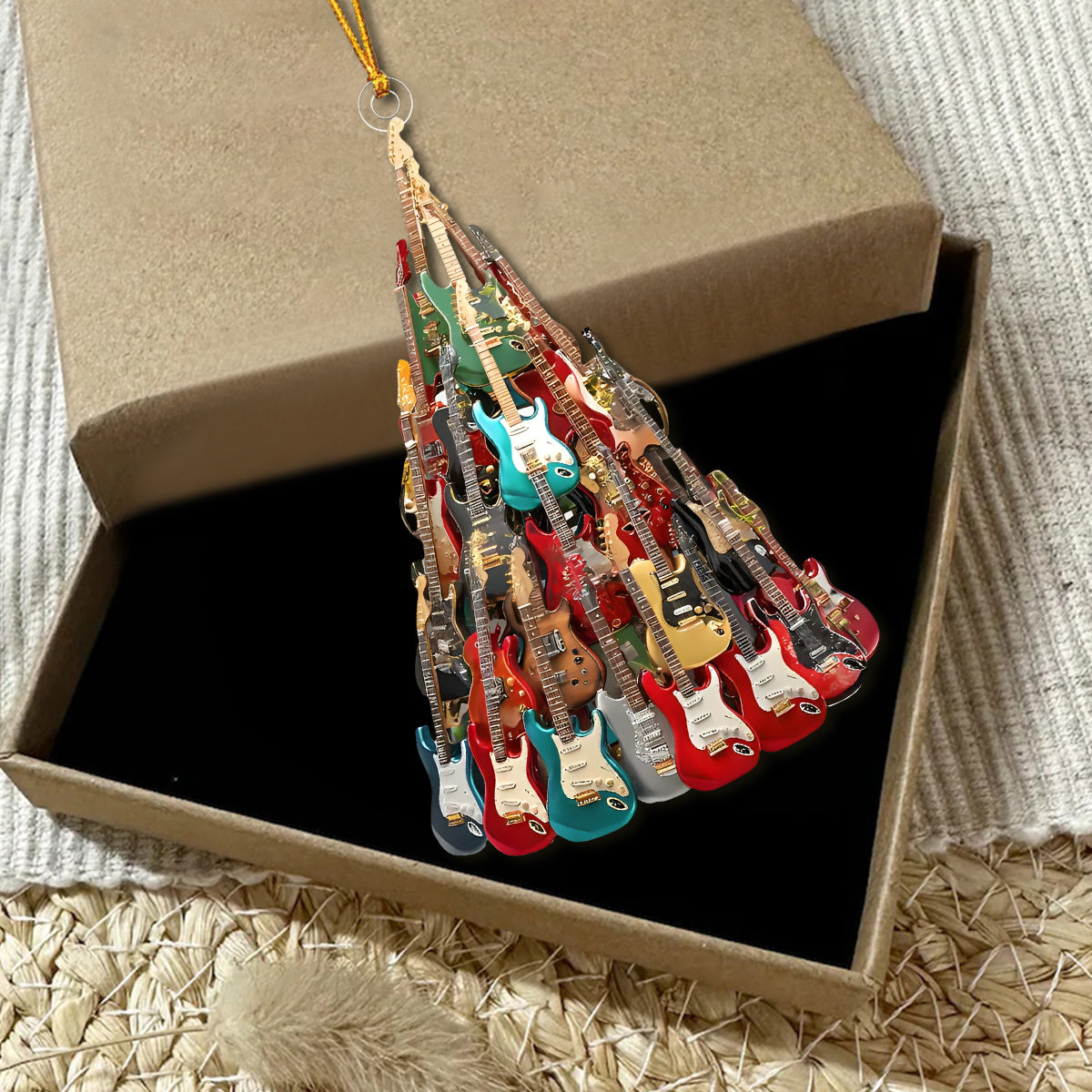 Electric Guitar Christmas Tree Ornament - Gift For Guitar Lovers