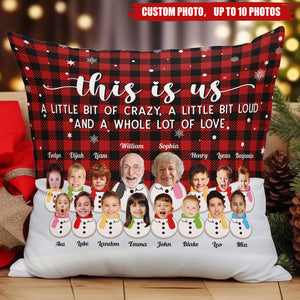 Personalized Photo Pillow-This Is Us A Whole Lot Of Love-Gift For Grandparents