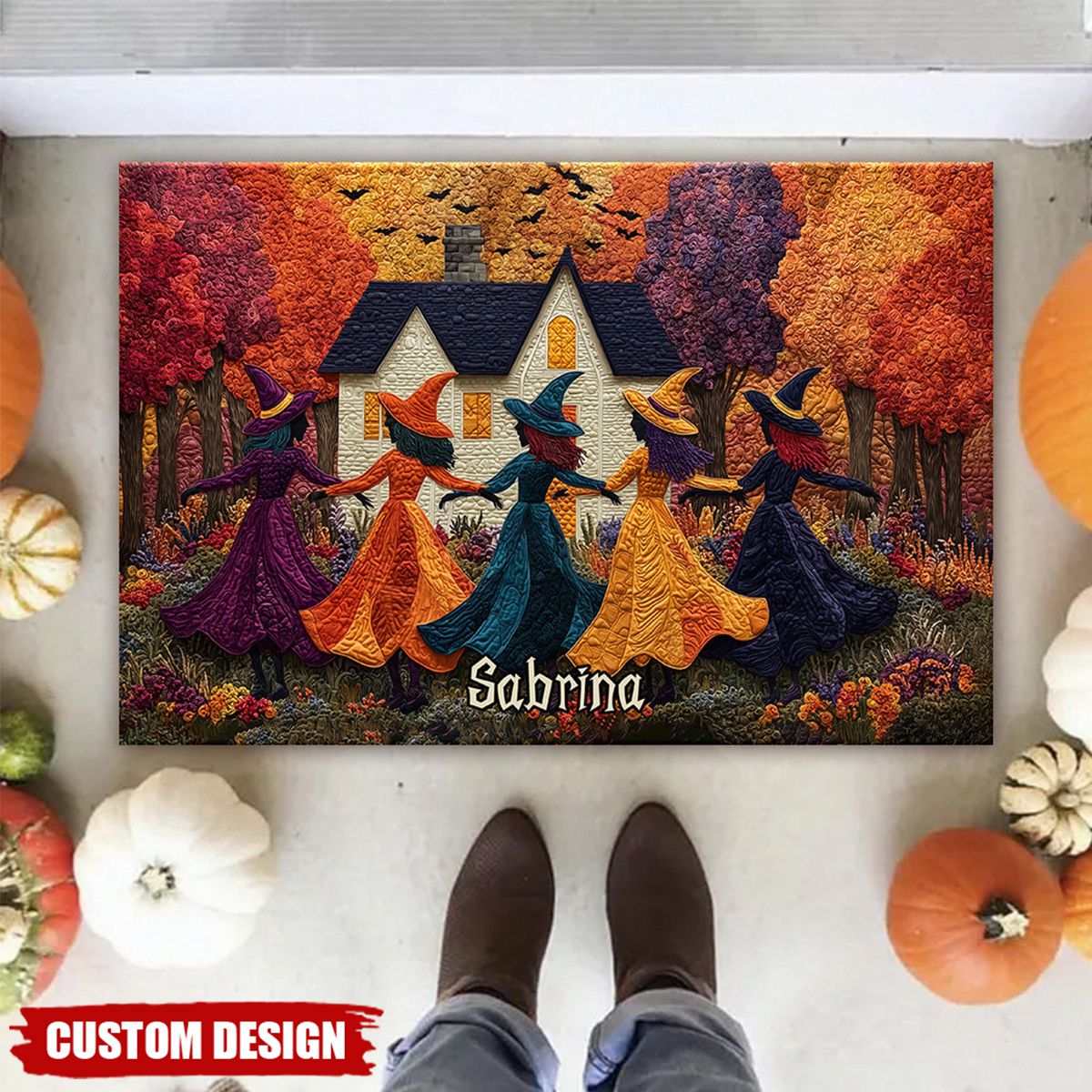 Dancing Witches - Personalized Witch Doormat