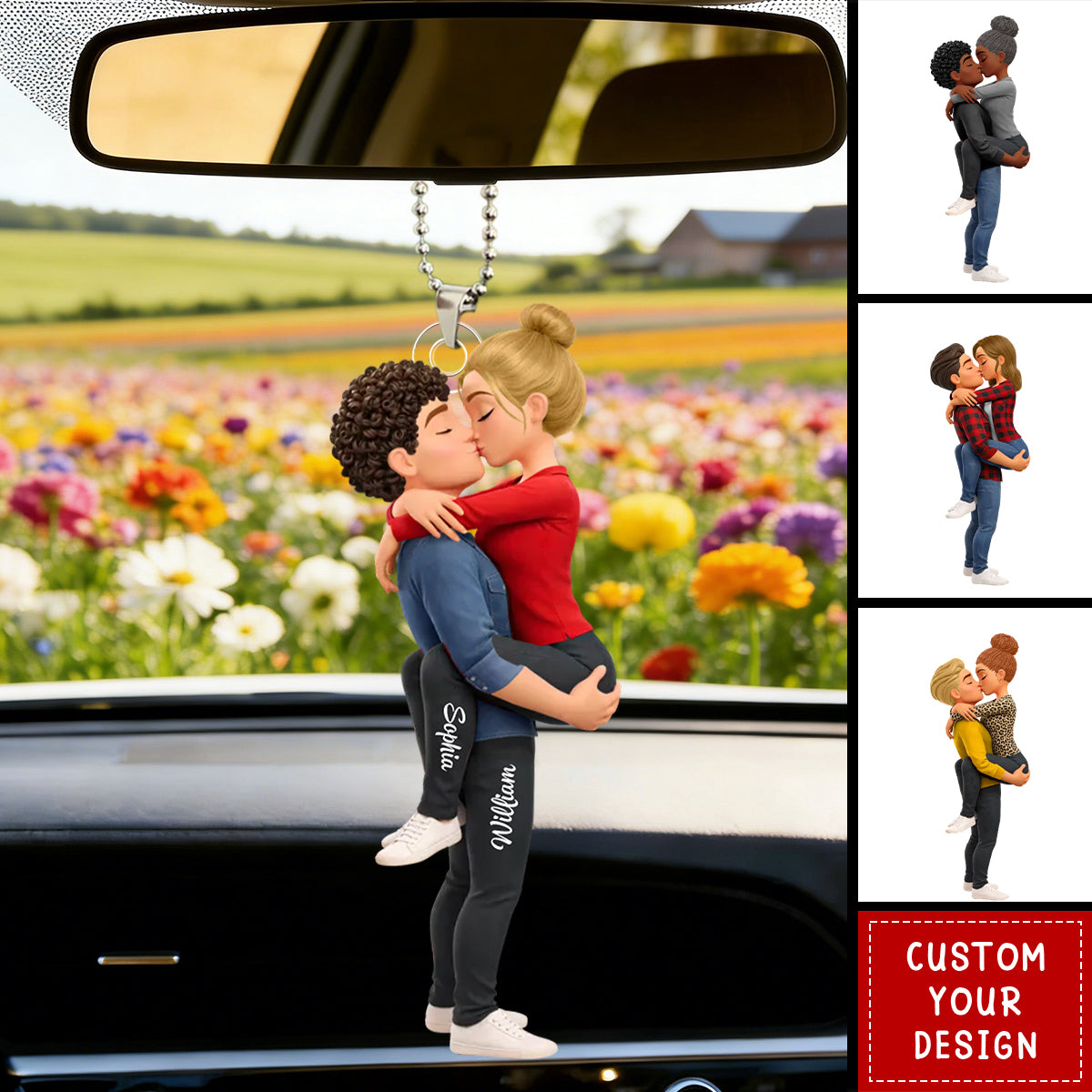 You Are The Missing Piece To My Heart - Personalized Acrylic Car Ornament - Anniversary, Valentine's Day Gift, Gift For Him, Gift For Her