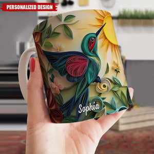 Personalized Hummingbird Mug-Memorial Gift For Family/Friends