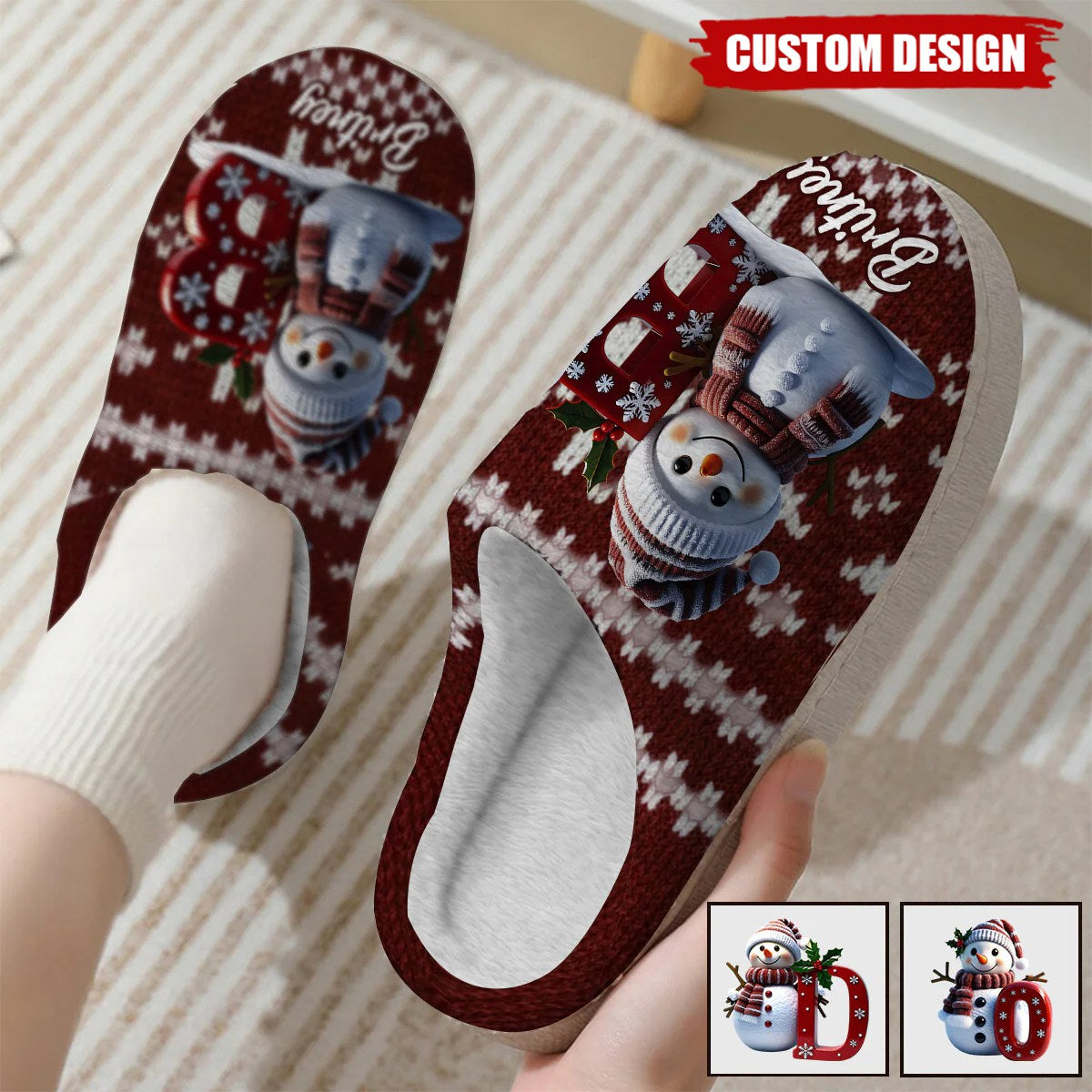 Merry Christmas - Personalized Family Slippers