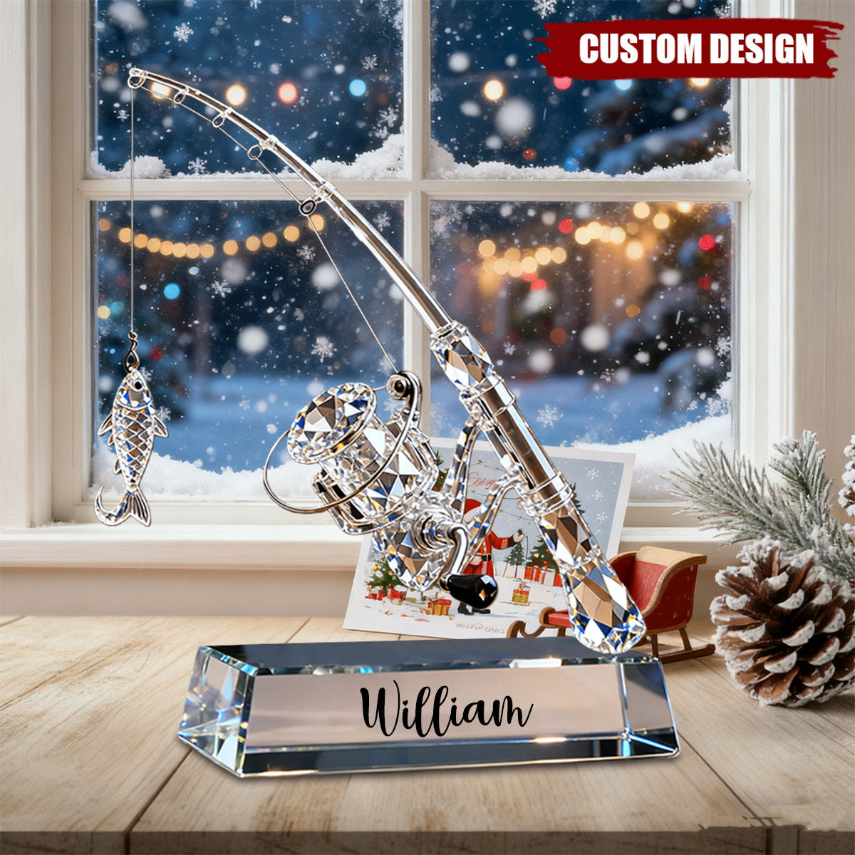 custom engraved fishing rods Personalized Fishing Rod Plaque - Gift For Fishing Lover