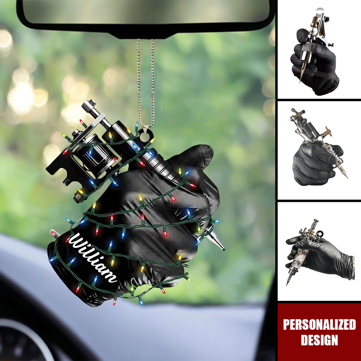 Personalized Tattoo Machine Car Ornament-Tattoo Artist Gift