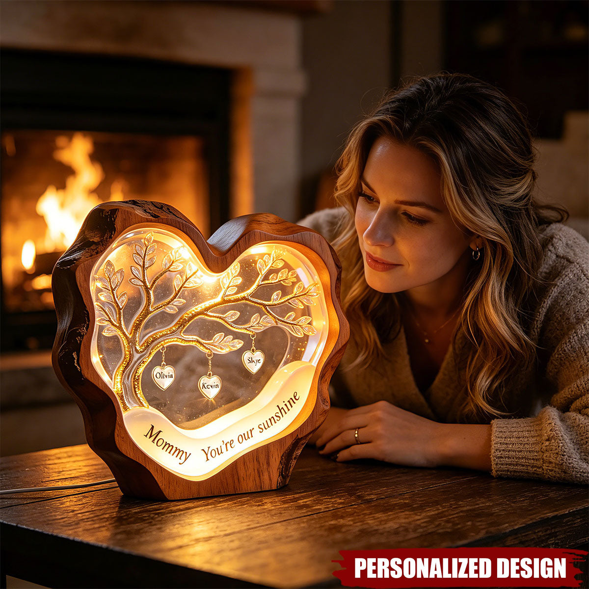 Sweet Little Love Heart Light Box-Personalized Gifts For Mom
