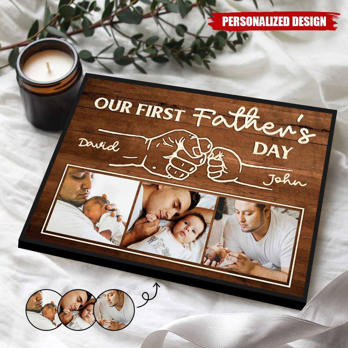 First Father’s Day Fist Bump-Personalized Poster-Gift For Dad