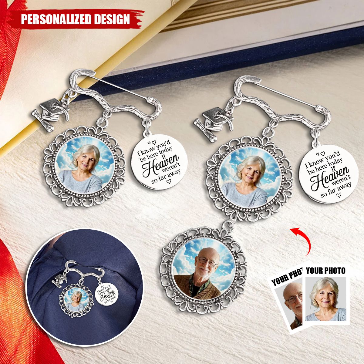 Still With Us, Always-Personalized Graduation Tassel Pin-Gift For Family Members