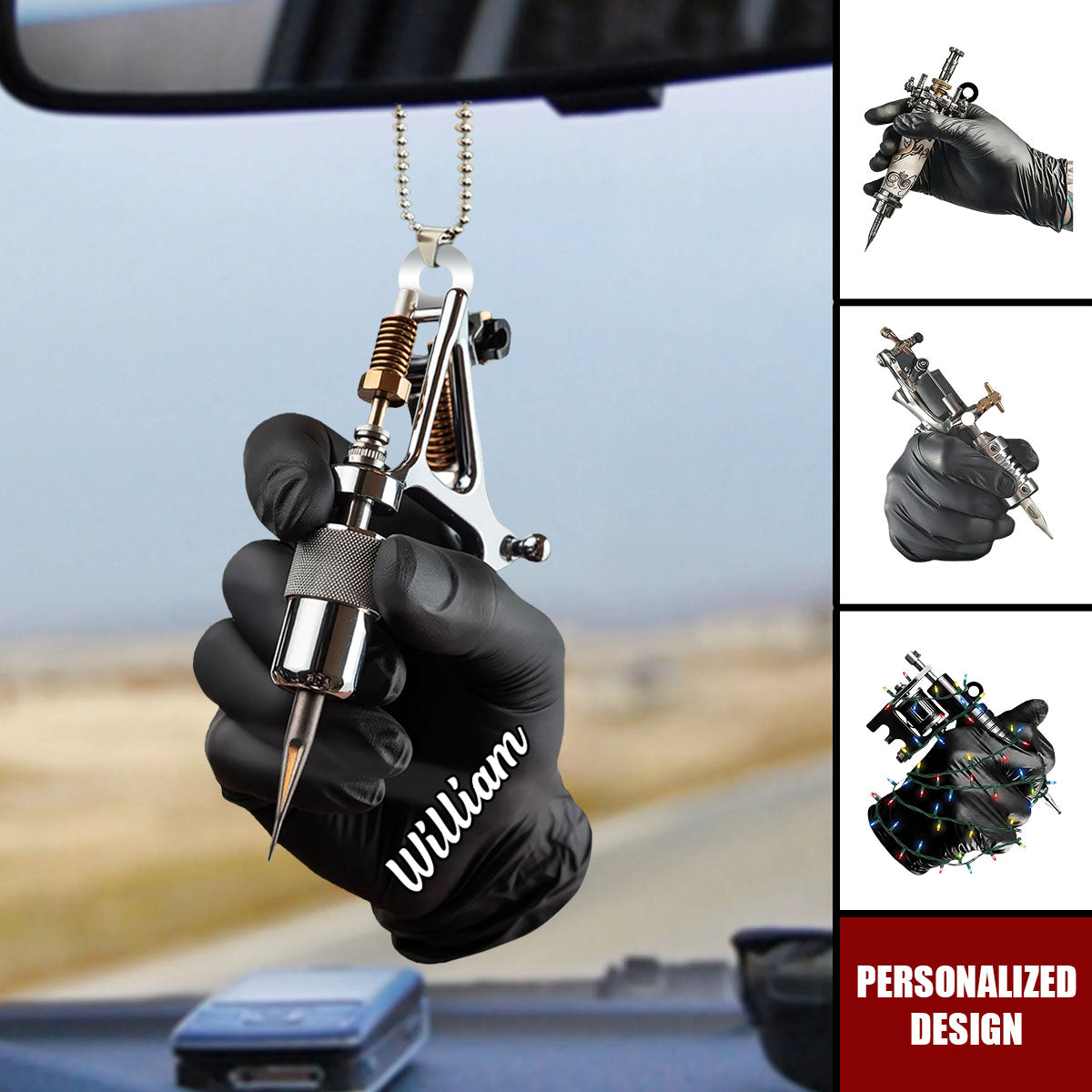 Personalized Tattoo Machine Car Ornament-Tattoo Artist Gift