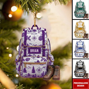 Personalized Backpack Christmas Ornament-Gift for Traveler