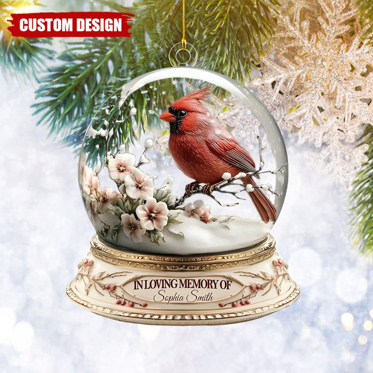 In Loving Memory - Personalized Memorial Custom Shaped Acrylic Ornament