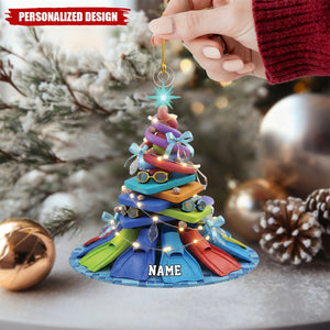 Personalized Swimming Christmas Tree Gift for Swimmers