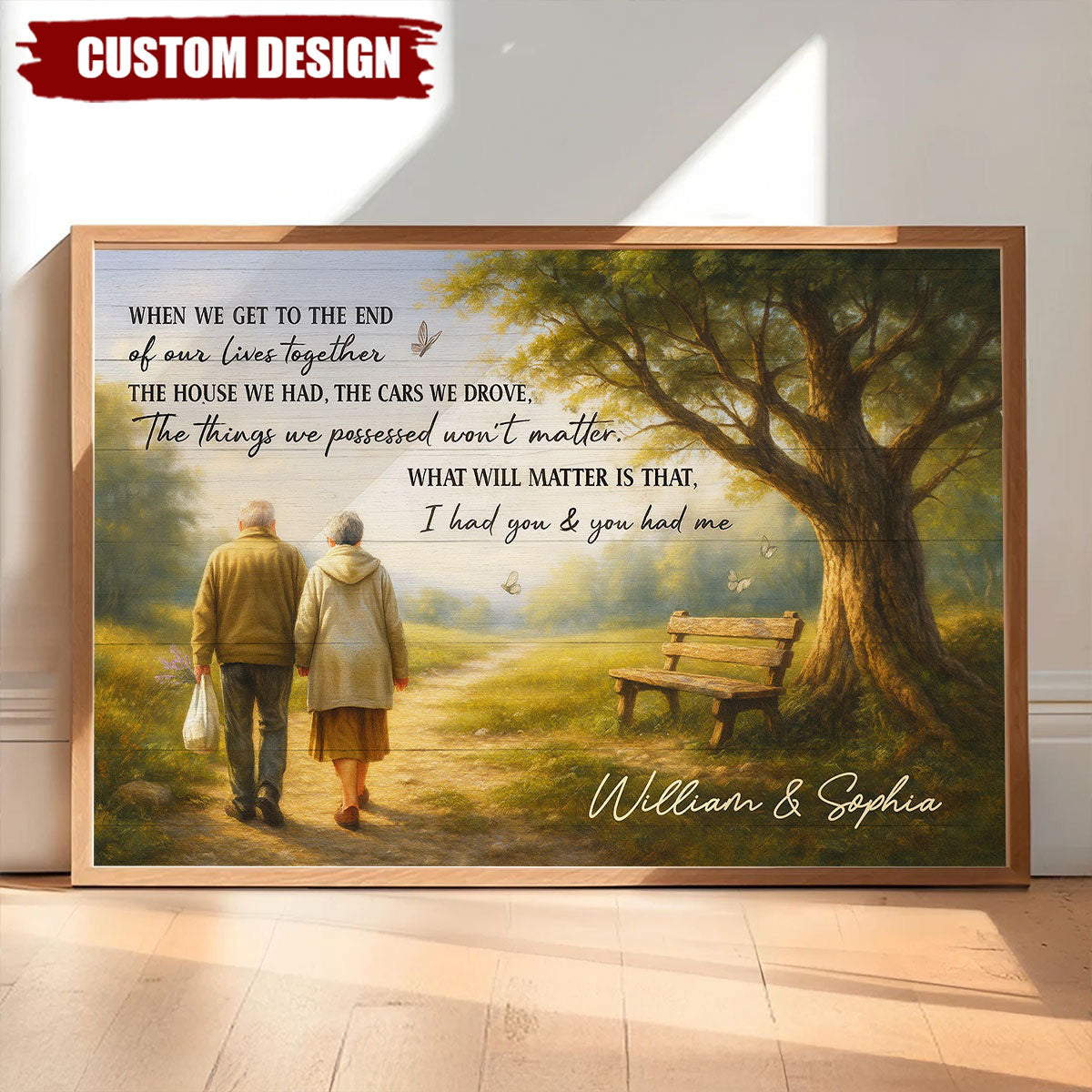 Personalized When We Get to the End of Our Lives Together Peaceful Landscape Poster - Gift For Couple
