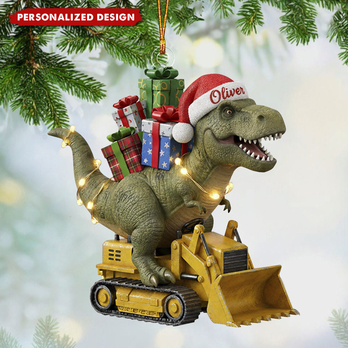 Personalized Dinosaur Ornament Gift For Kids