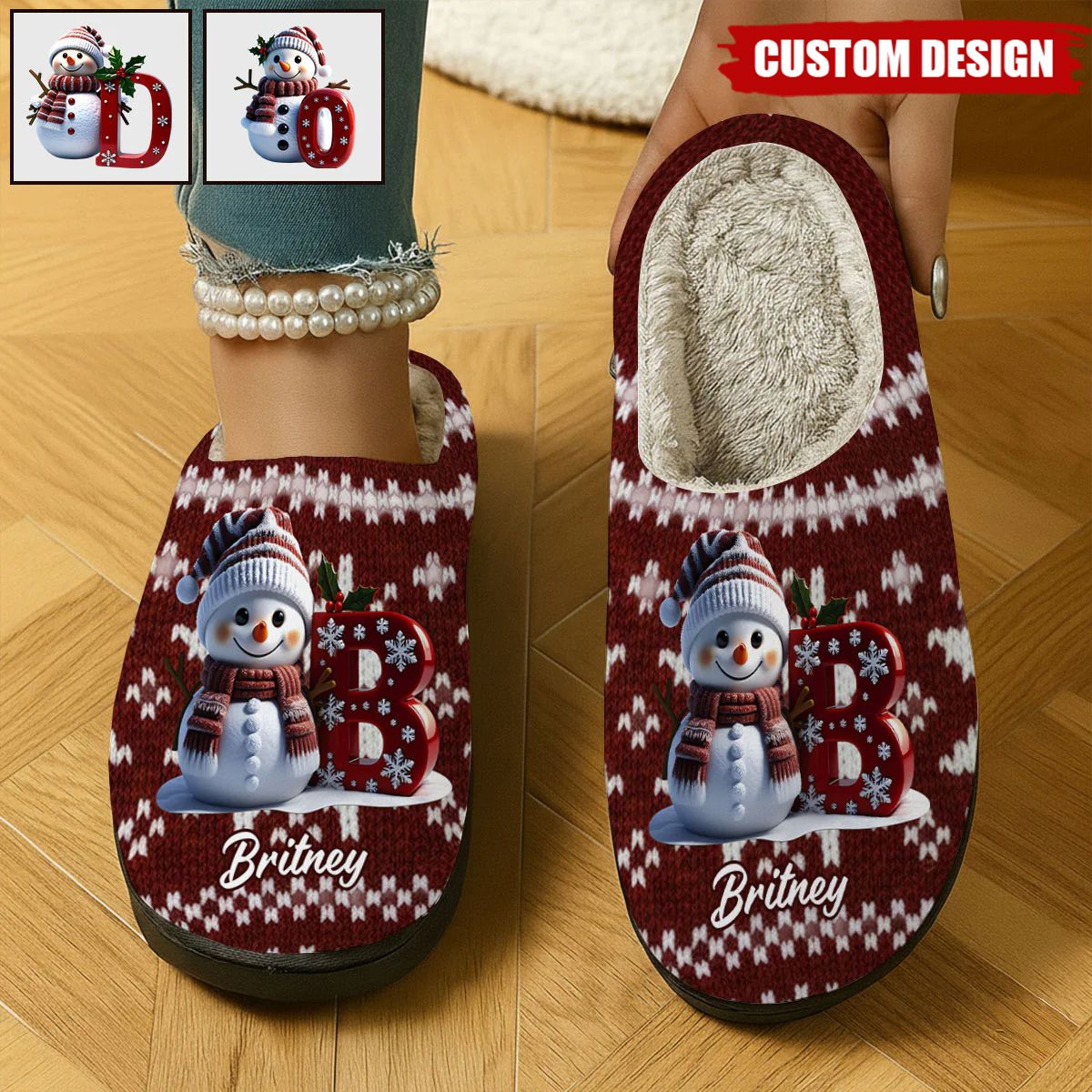 Merry Christmas - Personalized Family Slippers