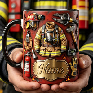Personalized Fire Fighter Mug, Firefighter Gift Idea, Fireman Coffee Mug