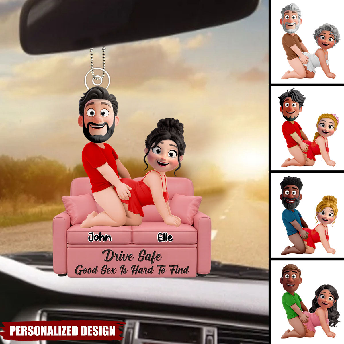 Personalized Couple Car Ornament-Gifts For Couple