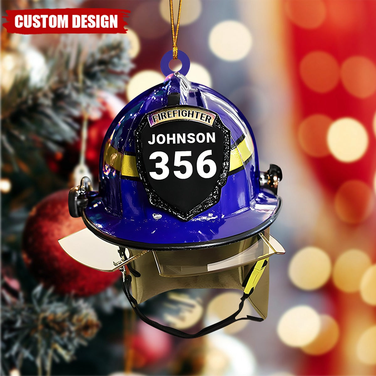 Personalized Firefighter Helmet Ornament - Fireman Gift, Firefighter Gift For Dad