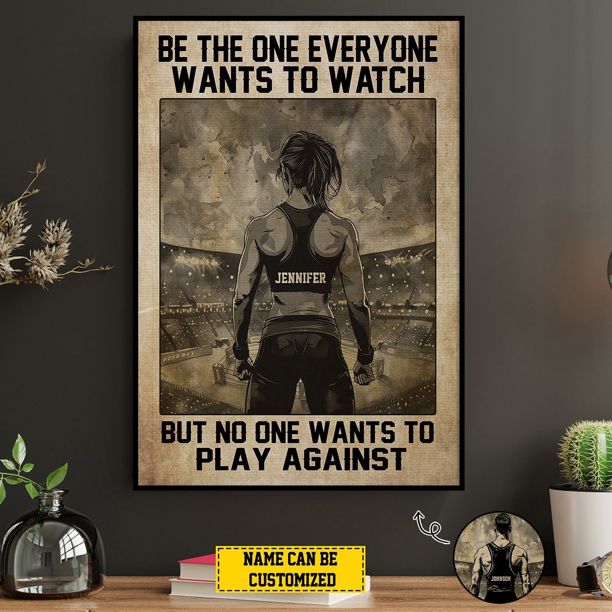 Personalized Vintage Wrestling Motivation Poster-Gift For Wrestling Lovers