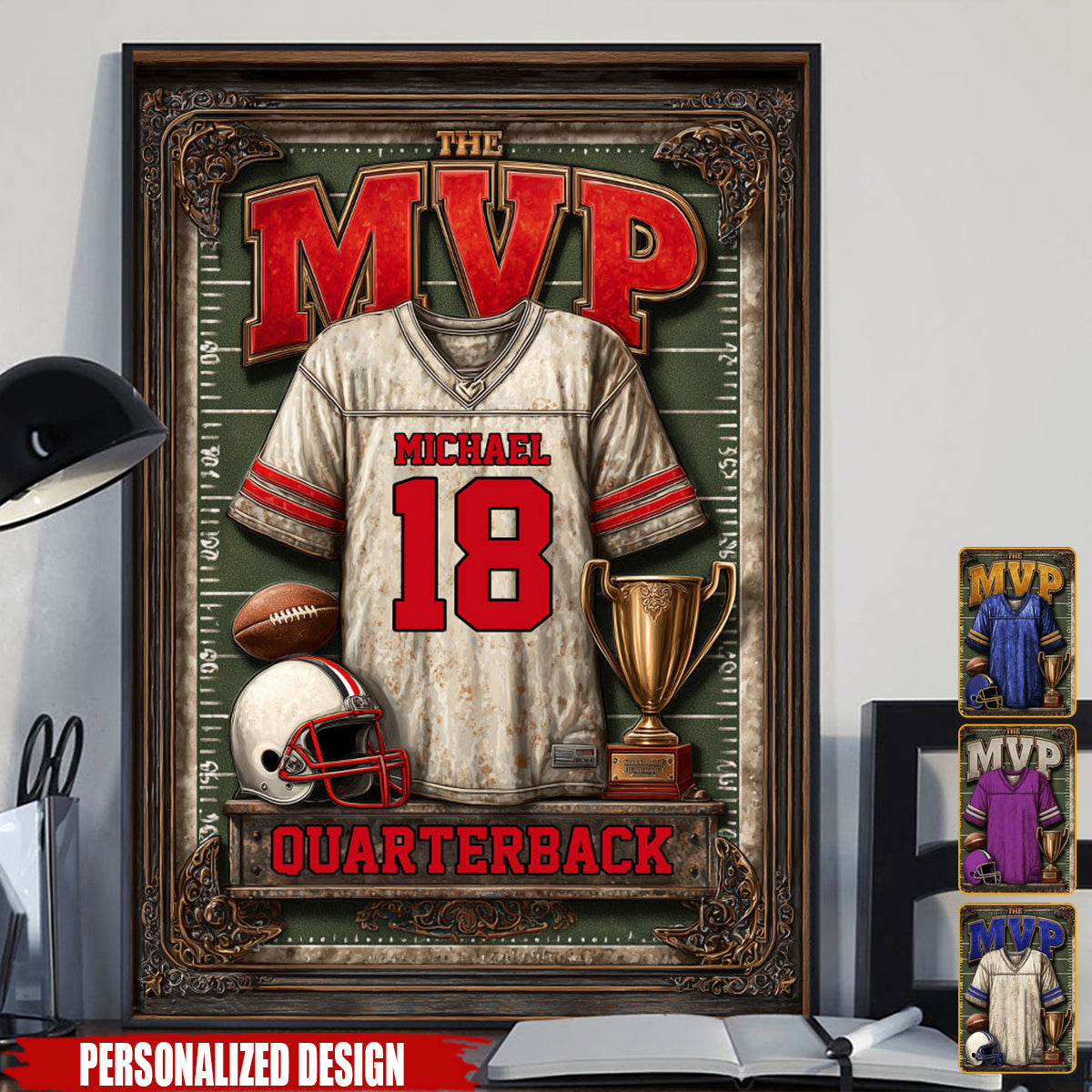 Gift For Football Son/ Daughter-Personalized Football Poster