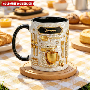 Personalized Baking 3D Print Mug, Gifts For Baking Lovers