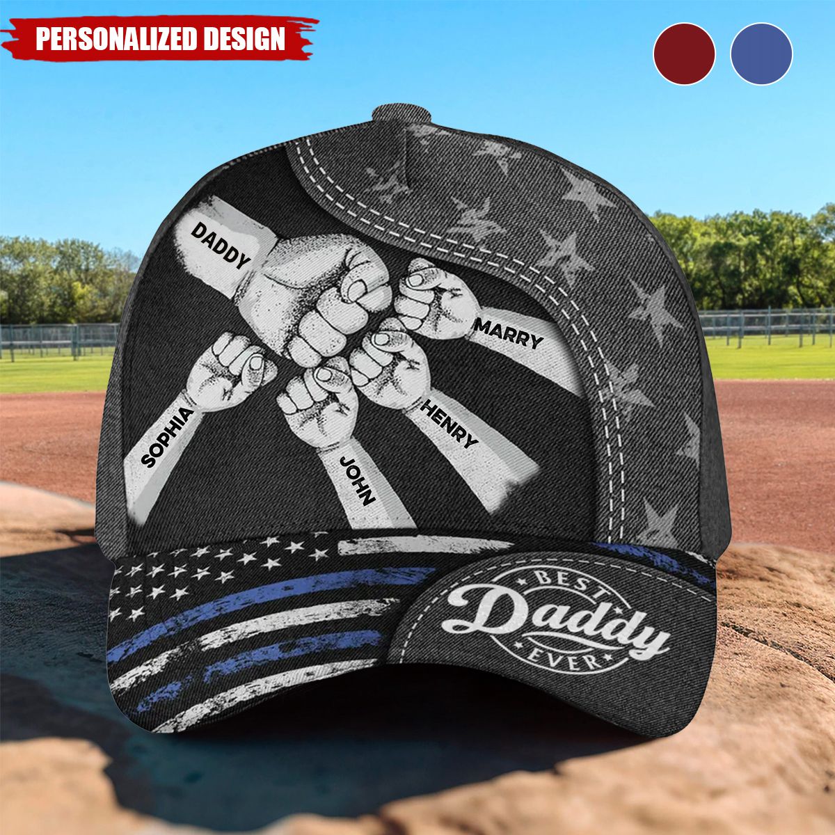 The Power Of Dad Comes From Love-Personalized Classic Cap