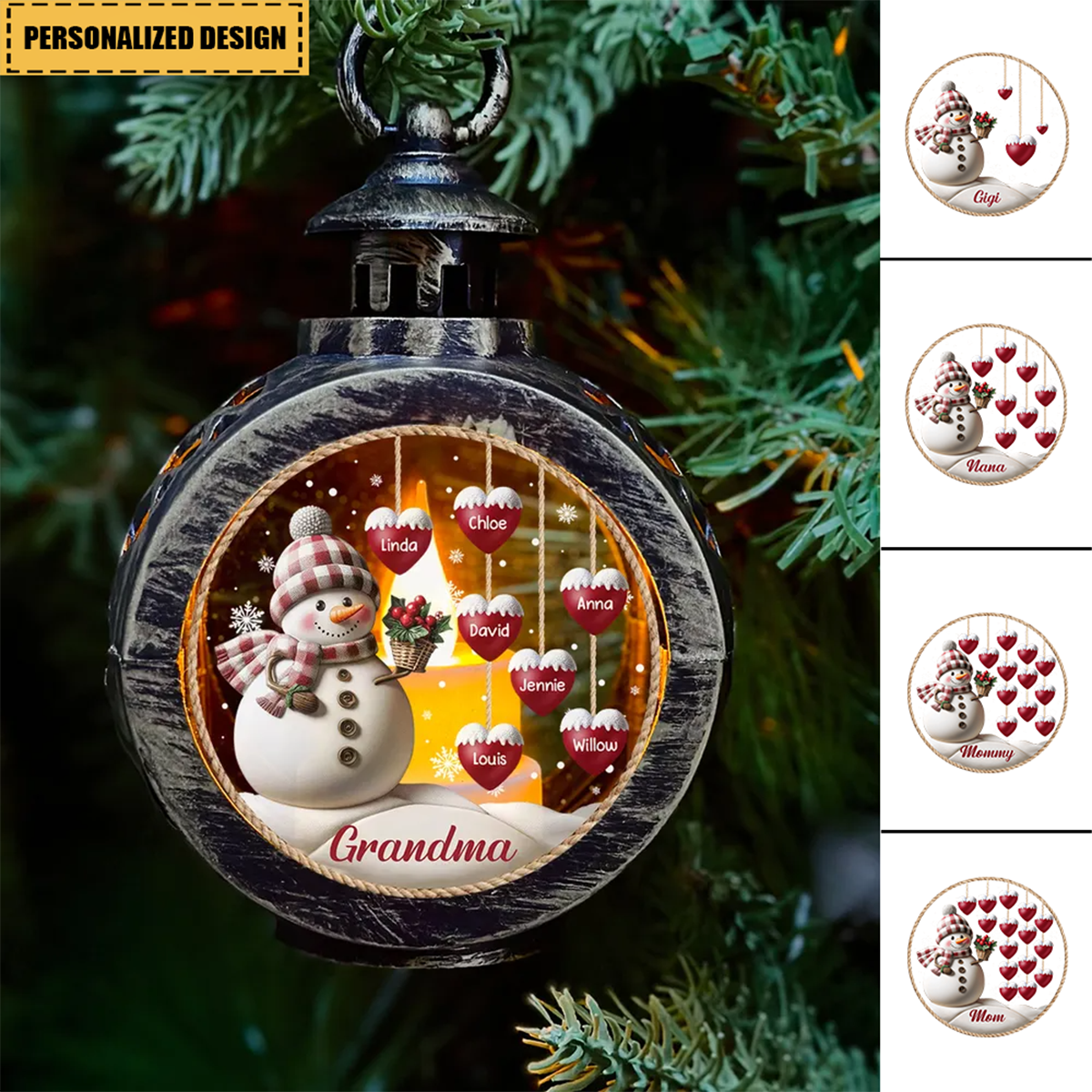 2024 New Release Lovely Heart - Personalized Custom Christmas Lantern