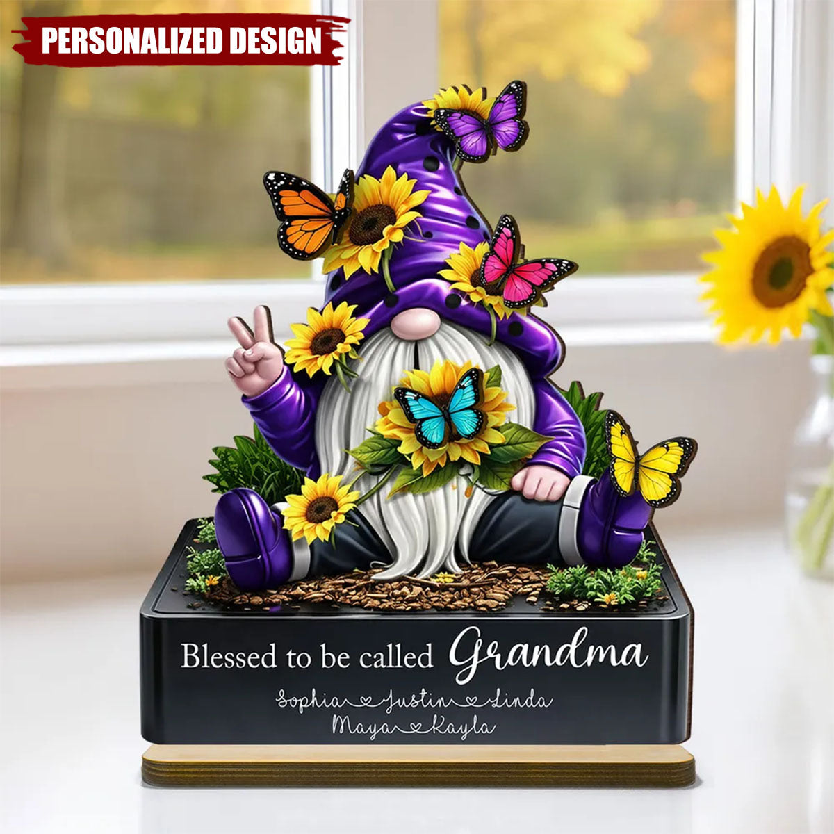 Blessed to Be Called Grandma-Personalized Wooden Plaque-Heartfelt Gift for Grandma