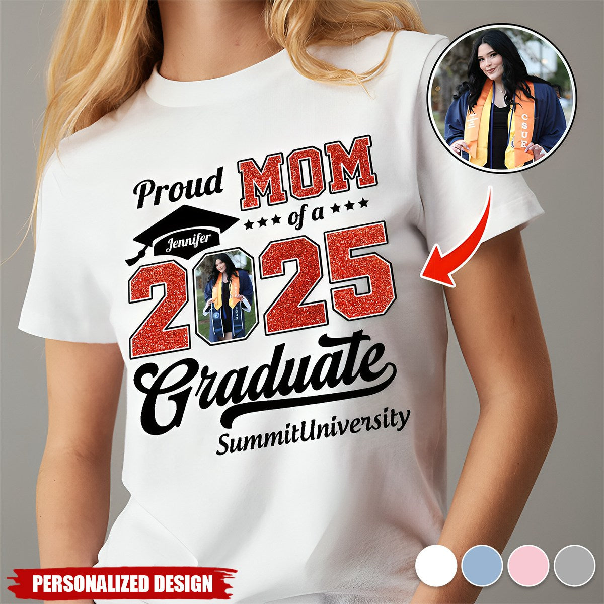 Proud Family Graduate 2025-Personalized T-Shirts-Graduation Gift