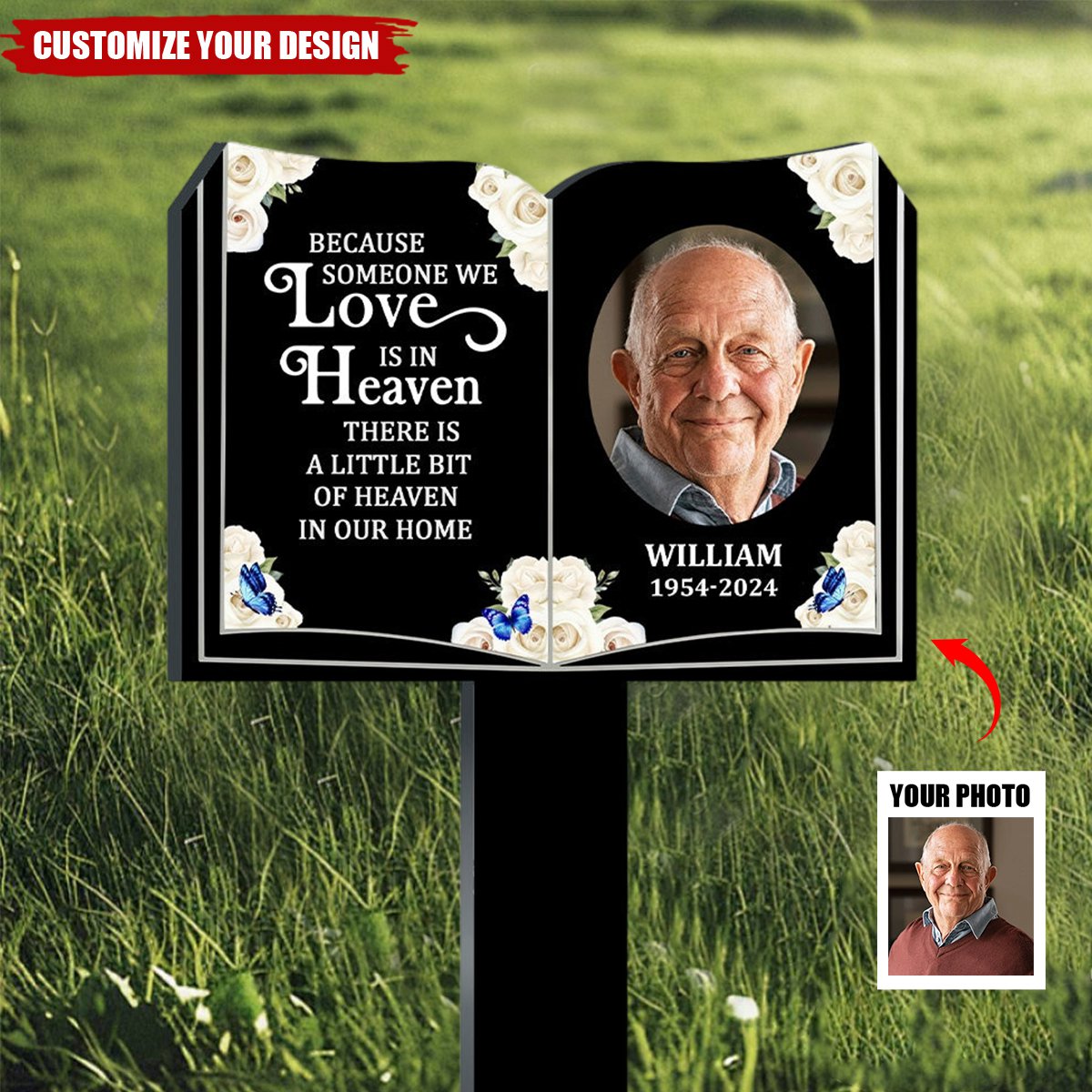 Because Someone We Love Is In Heaven - Personalized Custom Acrylic Garden Stake