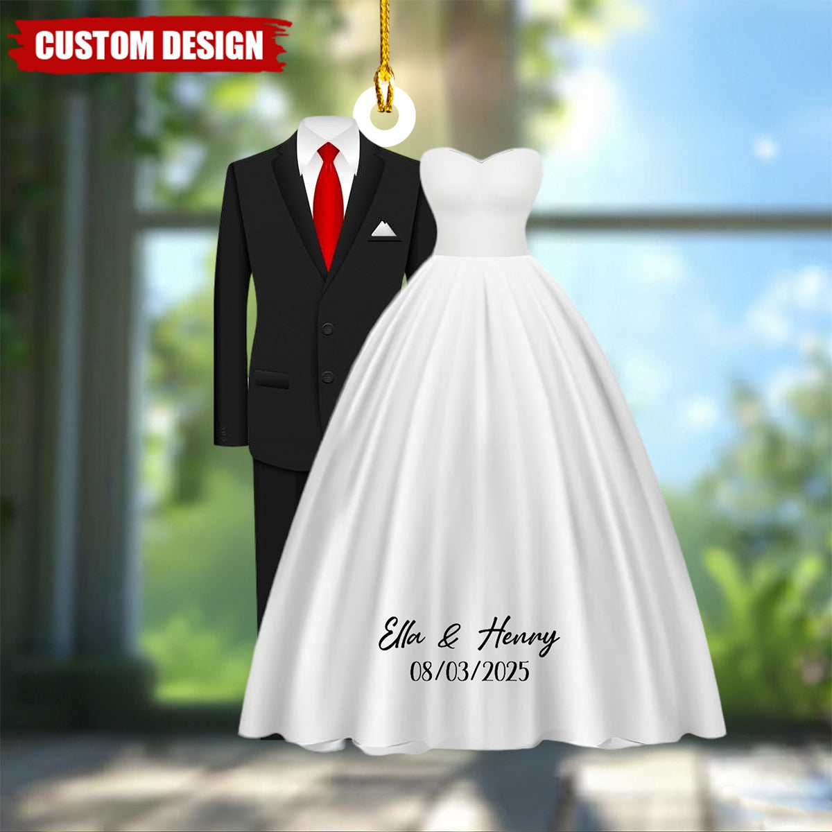 Personalized Get Married Couple Ornament, Anniversary Wedding Gift, Custom Name Ornament, First Christmas Married Ornament, Mr Mrs Ornament