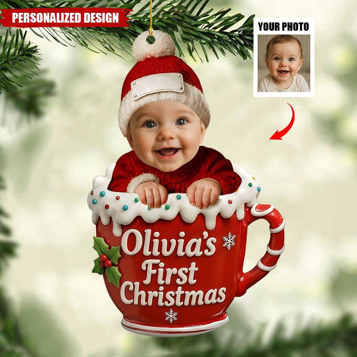 Baby’s First Christmas-Personalized Ornament-New Baby Holiday Keepsake Gift