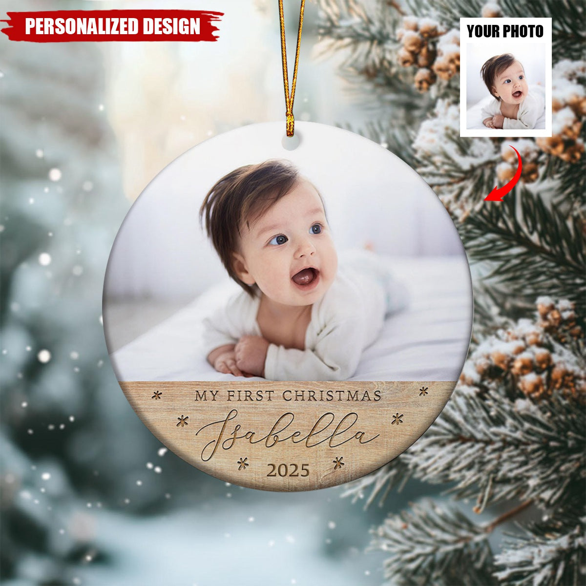 2025 New Release Personalized Baby’s First Christmas Ornament-Baby Holiday Keepsake