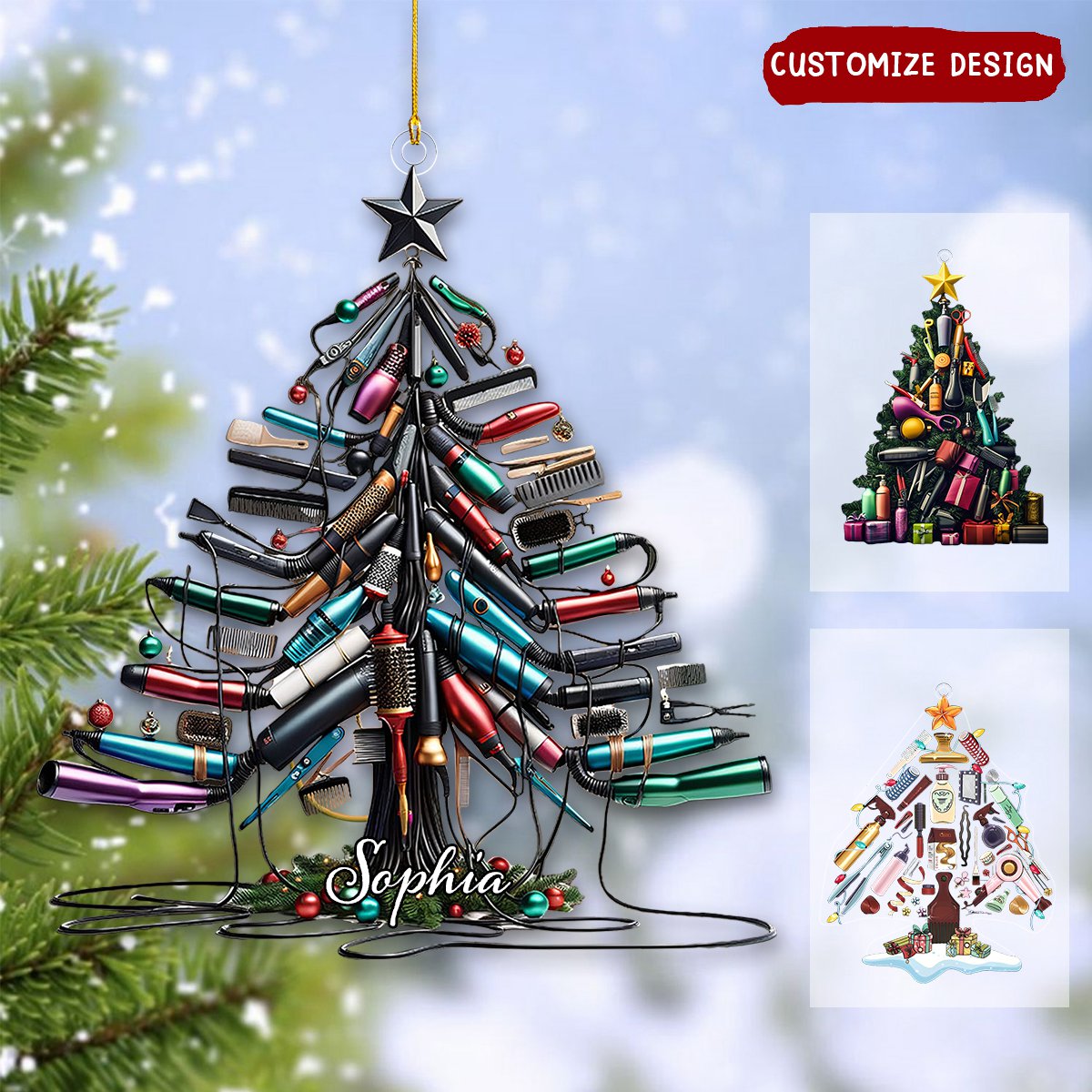 Personalized Hairstylist Christmas Ornament, Gifts For Hairdresser-2024 New Release