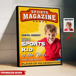 Personalized Sports Kid Of The Year Poster