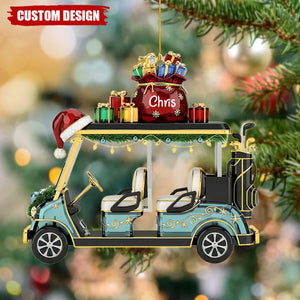 Golf Cart Ornament - Personalized Gifts For Golf Lovers