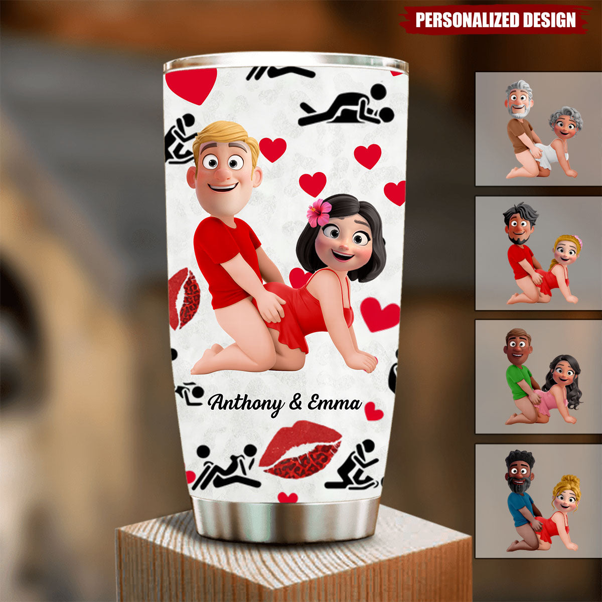 I Love You-Personalized Couple Tumbler