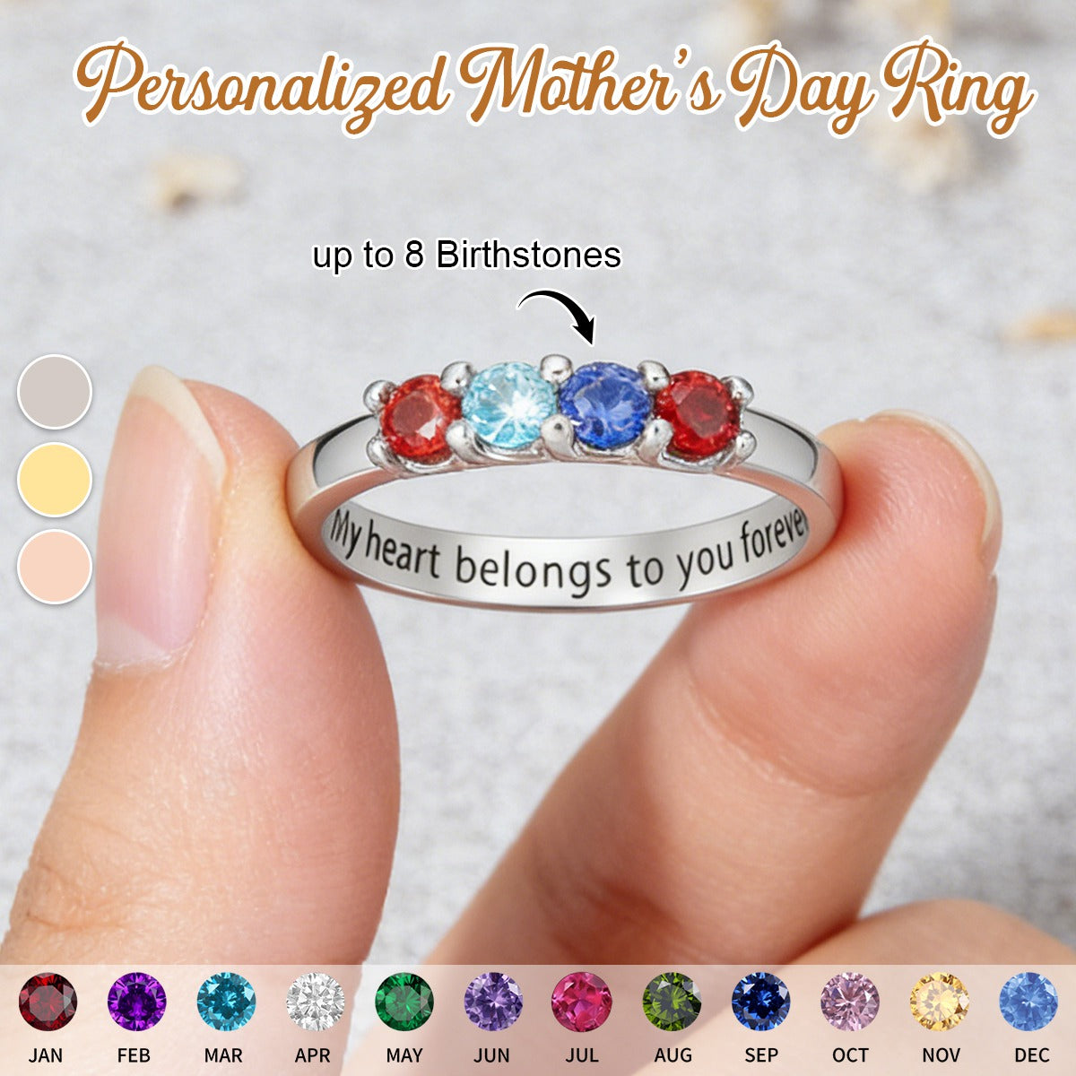 Personalized Birthstones-Mother's Day Gift for Mom Grandma