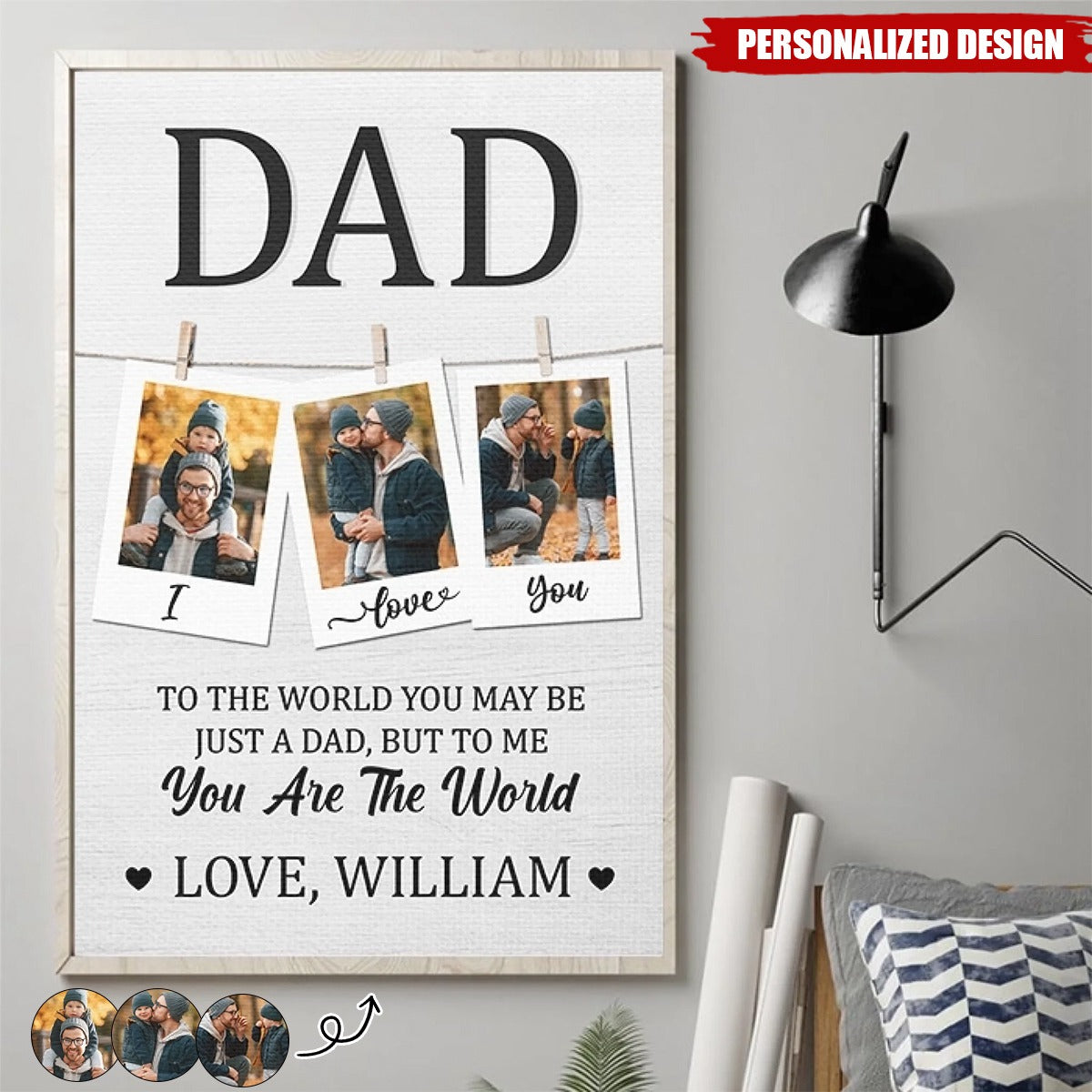 More Than Just A Dad-Personalized Vertical Poster-Gift For Dad, Grandpa