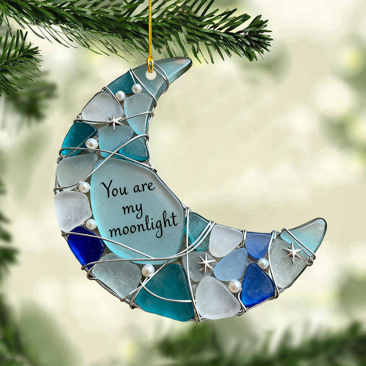 You Are My  Moonlight-Couple Ornament