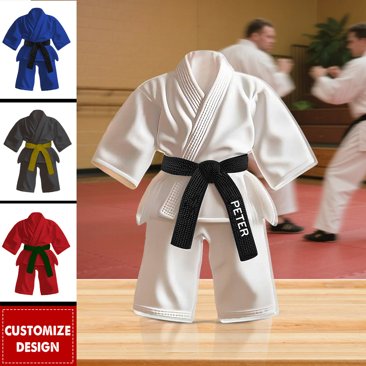 Personalized Black Belt Acrylic Plaque - Jiu-Jitsu,Karate Gift