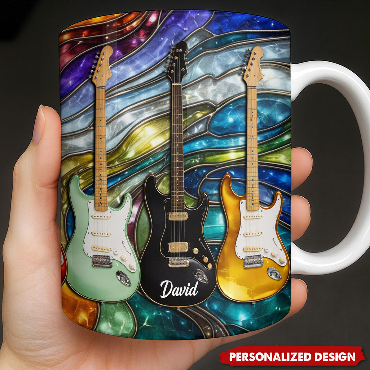 Electric Guitar Art, Personalized Coffee Mug, Gift For Music Lovers