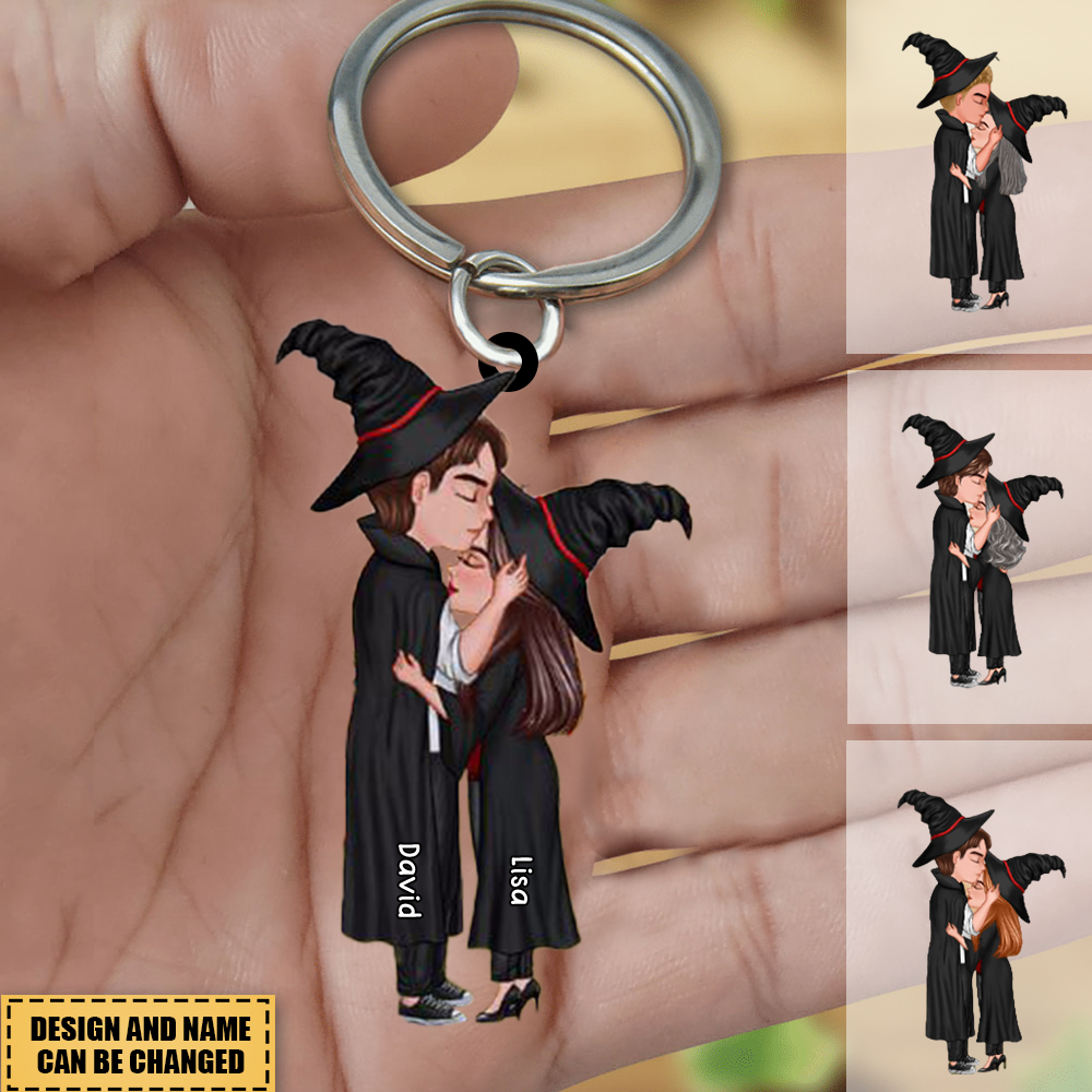 Withy/Witch/Magician/wizard Doll Couple Kissing Personalized Acrylic Keychain