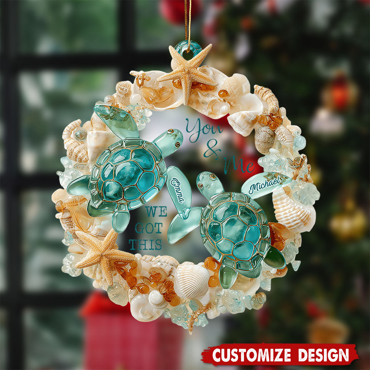 You & Me We Got This - Personalized Turtle Ornament